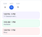 الحجز والمواعيد